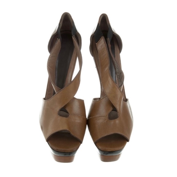 MARNI brwn/blk platform Sandal - Picture 2 of 6